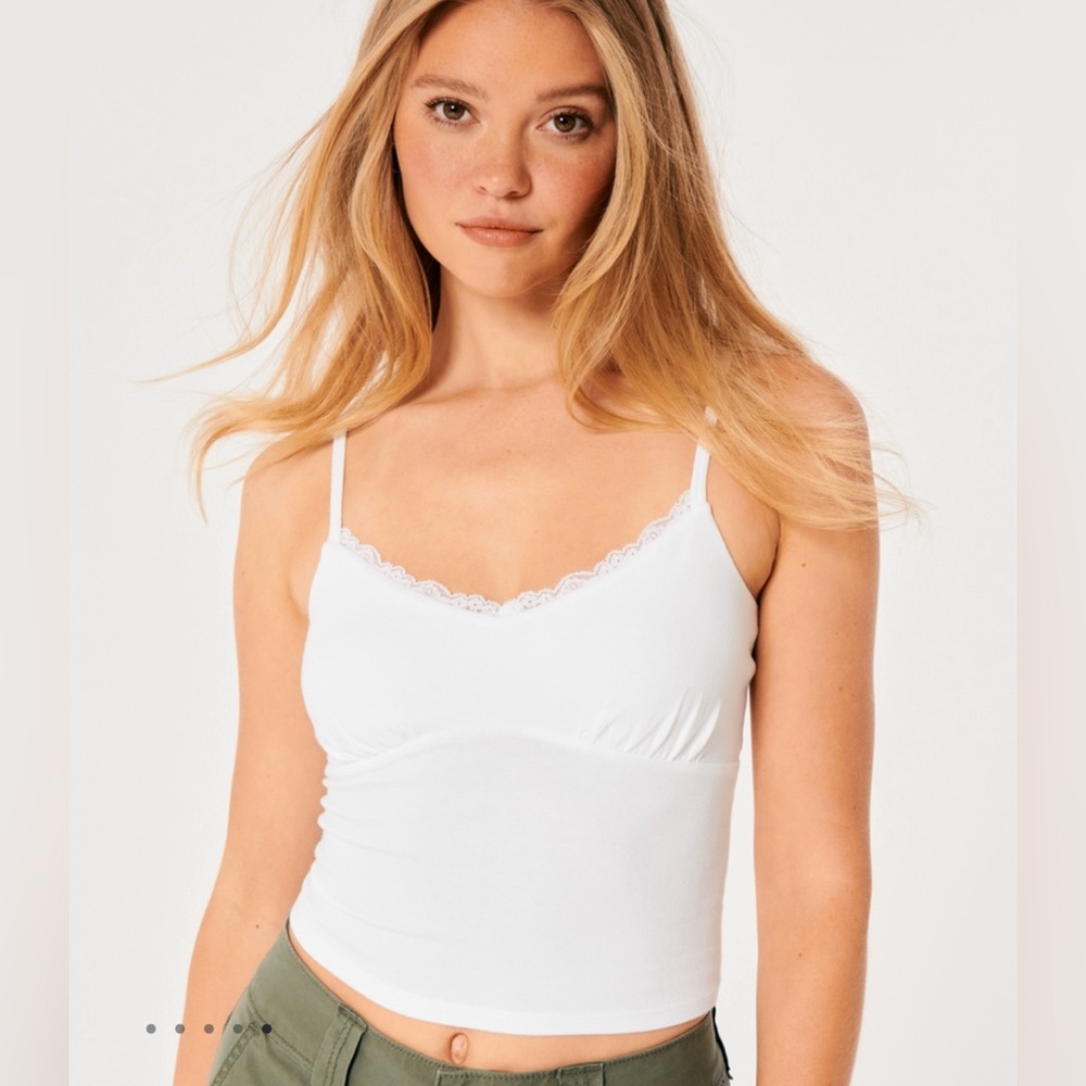 Hollister lace trim tank top